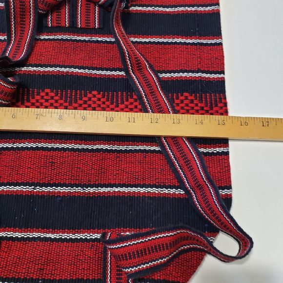 Indiana Hoosiers Fabric Woven Backpack with Logo, Red and Black - Picture 8 of 9